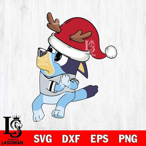 San Antonio Spurs Bluey Santa Claus Christmas Svg Eps Dxf Png File, Digital Download, Instant Download
