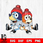 San Antonio Spurs Bluey & Bingo Christmas Svg Eps Dxf Png File, Digital Download, Instant Download