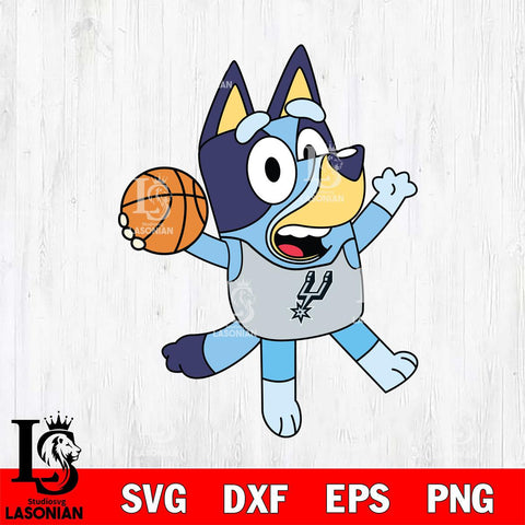 San Antonio Spurs Bluey sport 3 Svg Eps Dxf Png File, Digital Download, Instant Download