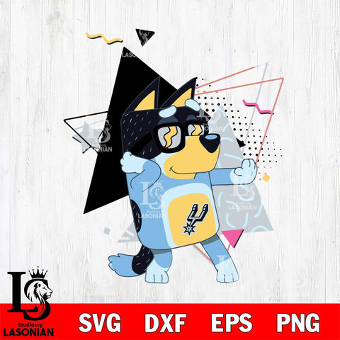 San Antonio Spurs Bluey sport 4 Svg Eps Dxf Png File, Digital Download, Instant Download