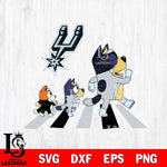 San Antonio Spurs Bluey sport 6 Svg Eps Dxf Png File, Digital Download, Instant Download