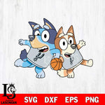 San Antonio Spurs Bluey sport 7 Svg Eps Dxf Png File, Digital Download, Instant Download