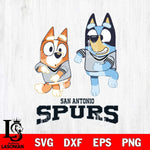 San Antonio Spurs Bluey with Chilli Dance Svg Eps Dxf Png File, Digital Download, Instant Download