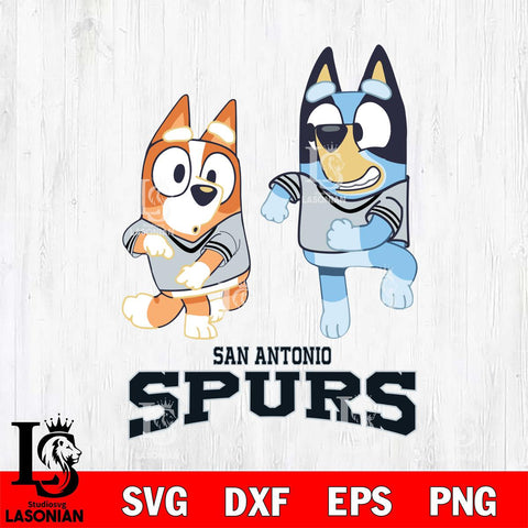 San Antonio Spurs Bluey with Chilli Dance Svg Eps Dxf Png File, Digital Download, Instant Download