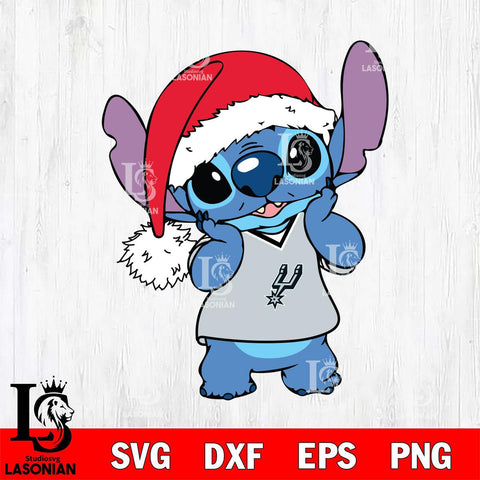 San Antonio Spurs Cute Stitch Christmas Svg Dxf Eps Png file, Digital download,Clipart, Cut Files Cricut , Silhouette