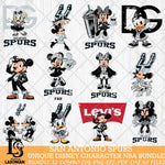 San Antonio Spurs Disney character NBA Bundle 12 Svg Eps Dxf Png File, Digital Download, Instant Download