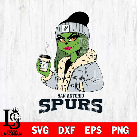 San Antonio Spurs Girls Grinch Bougie Svg Eps Dxf Png File, Digital Download, Instant Download