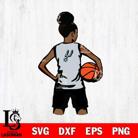 San Antonio Spurs Girls sport 10 Svg Eps Dxf Png File, Digital Download, Instant Download