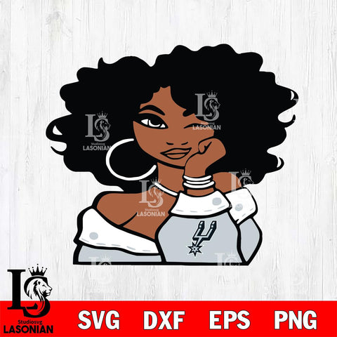 San Antonio Spurs Girls sport 5 Svg Eps Dxf Png File, Digital Download, Instant Download