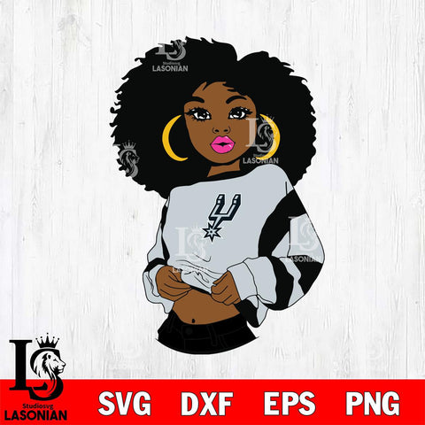 San Antonio Spurs Girls sport 6 Svg Eps Dxf Png File, Digital Download, Instant Download