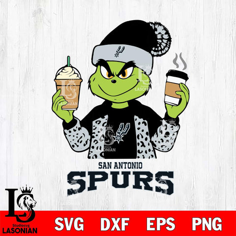 San Antonio Spurs Grinch 2 coffee Svg Eps Dxf Png File, Digital Download, Instant Download