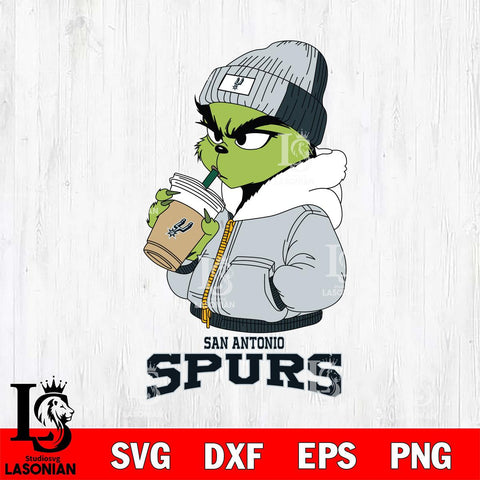 San Antonio Spurs Grinch Bougie Christmas Cut Files Cricut, Svg Dxf Eps Png file , Silhouette