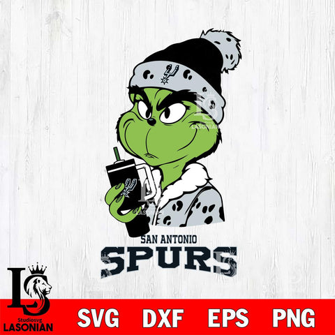 San Antonio Spurs Grinch Bougie Leopard Svg Eps Dxf Png File, Digital Download, Instant Download
