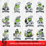 San Antonio Spurs Grinch Christmas NBA Bundle 12 Cut Files Cricut, Svg Dxf Eps Png file , Silhouette