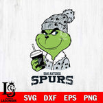 San Antonio Spurs Grinch Cofffe Christmas Cut Files Cricut, Svg Dxf Eps Png file , Silhouette