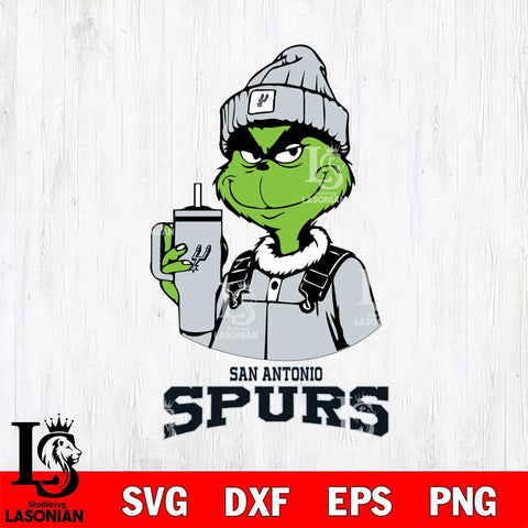 San Antonio Spurs Grinch Football Christmas Cut Files Cricut, Svg Dxf Eps Png file , Silhouette