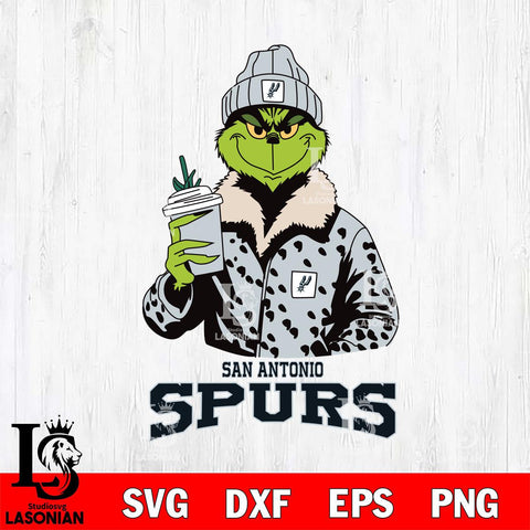 San Antonio Spurs Grinch Leopard Svg Eps Dxf Png File, Digital Download, Instant Download