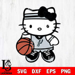 San Antonio Spurs Hello Kitty basketball Svg Eps Dxf Png File, Digital Download, Instant Download