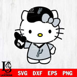 San Antonio Spurs Hello Kitty basketball 2 Svg Eps Dxf Png File, Digital Download, Instant Download