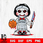 San Antonio Spurs Jigsaw Horror basketball SVG DXF EPS PNG FILE, NBA File Cut,Halloween Digital Download,Instant Download, Silhouette