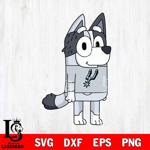 San Antonio Spurs Muffin Bluey sport Svg Eps Dxf Png File, Digital Download, Instant Download