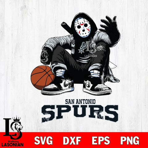 San Antonio Spurs NBA Jason Voorhees Halloween SVG Svg Eps Dxf Png File, Digital Download, Instant Download