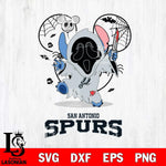 San Antonio Spurs Stitch Ghost Face Halloween 2 Svg Eps Dxf Png File, Digital Download, Instant Download
