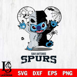 San Antonio Spurs Stitch Horror Halloween 2 Svg Eps Dxf Png File, Digital Download, Instant Download