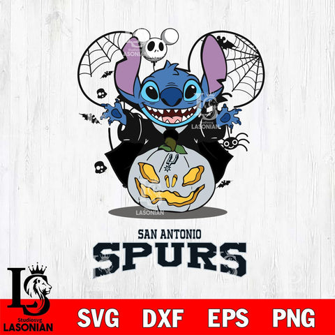 San Antonio Spurs Stitch Horror Halloween Svg Eps Dxf Png File, Digital Download, Instant Download