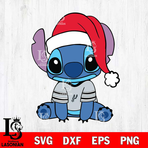 San Antonio Spurs Stitch Merry Christmas Svg Dxf Eps Png file, Digital download,Clipart, Cut Files Cricut , Silhouette