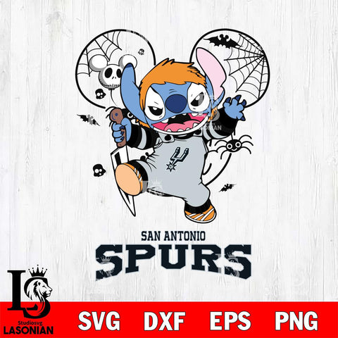 San Antonio Spurs Stitch Michael Halloween Svg Eps Dxf Png File, Digital Download, Instant Download