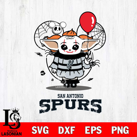 San Antonio Spurs Stitch Pennywise Halloween Svg Eps Dxf Png File, Digital Download, Instant Download