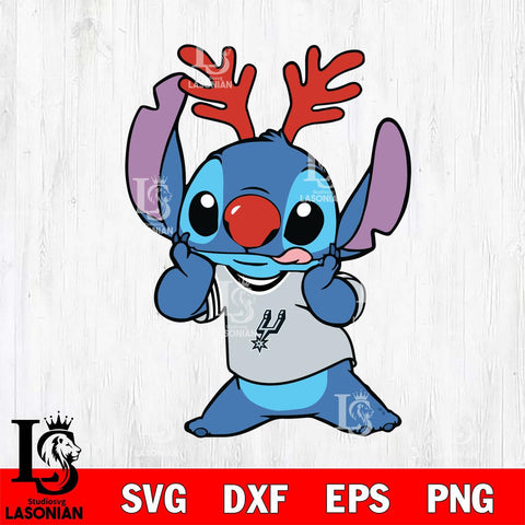 San Antonio Spurs Stitch Reindeer Svg Dxf Eps Png file, Digital download,Clipart, Cut Files Cricut , Silhouette