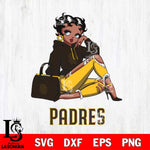 San Diego Padres Awesome Black Fan Girl Betty Boop
