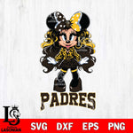 San Diego Padres Beauty Minnie Mouse Svg Eps Dxf Png File, Digital Download, Instant Download