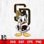 San Diego Padres Fancy Daisy Duck Disney Svg Eps Dxf Png File, Digital Download, Instant Download