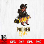 San Diego Padres Fashion Black Fan Girl Betty Boop