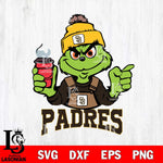 San Diego Padres Grinch with coffee Svg Eps Dxf Png File, Digital Download, Instant Download