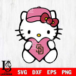 San Diego Padres Hello Kitty sport 5 Svg Eps Dxf Png File, Digital Download, Instant Download