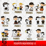 San Diego Padres Peanuts MLB Bundle 12 Svg Eps Dxf Png File,Bundle MLB File Cut,Digital Download,Instant Download,MLB Svg Files