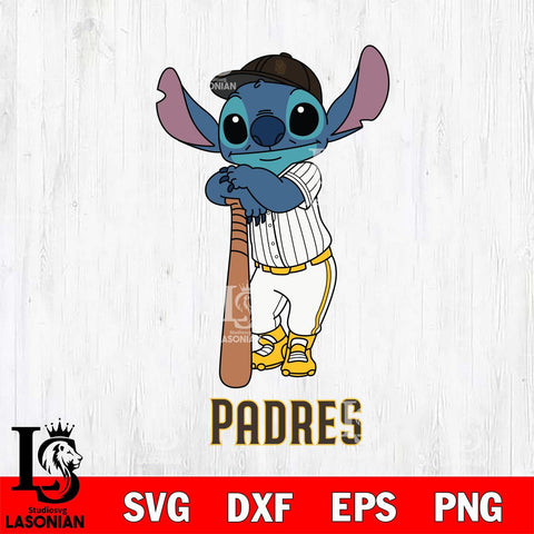 San Diego Padres Stitch Baseball bat SVG DXF EPS PNG FILE, MLB File Cut, Digital Download,Instant Download, Silhouette, Stitch Cricut