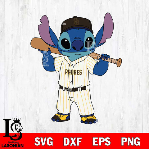 San Diego Padres Stitch Bat Shoulder SVG DXF EPS PNG FILE, MLB File Cut, Digital Download,Instant Download, Silhouette, Stitch Cricut