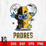 San Diego Padres Stitch Horror Halloween 2 Svg Eps Dxf Png File, Digital Download, Instant Download
