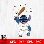 San Diego Padres Stitch baseball celebrate SVG DXF EPS PNG FILE, MLB File Cut, Digital Download,Instant Download, Silhouette, Stitch Cricut