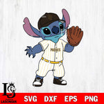 San Diego Padres Stitch baseball cute SVG DXF EPS PNG FILE, MLB File Cut, Digital Download,Instant Download, Silhouette, Stitch Cricut