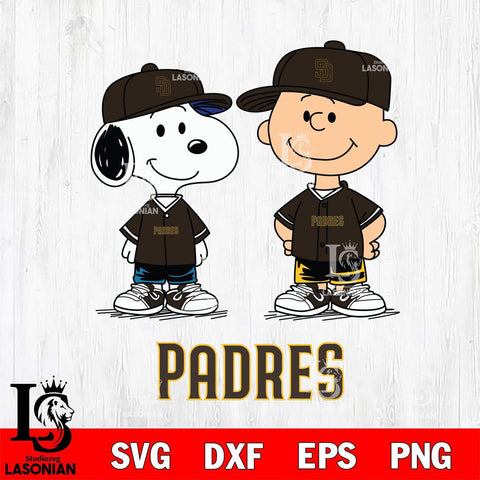 San Diego Padres snoopy and charlie brown baseball Svg Eps Dxf Png File, MLB File Cut,Digital Download,Instant Download,MLB Svg Files