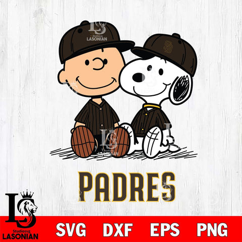 San Diego Padres snoopy and charlie brown sit baseball Svg Eps Dxf Png File, MLB File Cut,Digital Download,Instant Download,MLB Svg Files