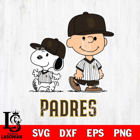 San Diego Padres snoopy and charlie brown sport Svg Eps Dxf Png File, MLB File Cut,Digital Download,Instant Download,MLB Svg Files