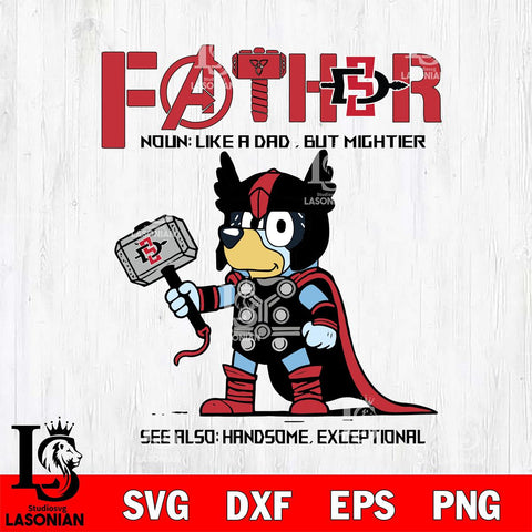 San Diego State Aztecs Bluey Fathor Father day Svg Eps Dxf Png File, Digital Download, Instant Download