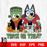 San Diego State Aztecs Bluey Halloween Trick or Treat Svg Eps Dxf Png File, Digital Download, Instant Download
